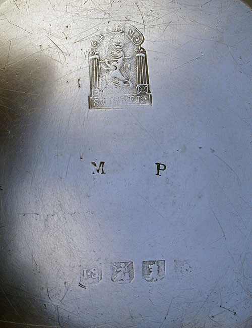 A Fine Flat Rim Pewter Plate by John Skinner