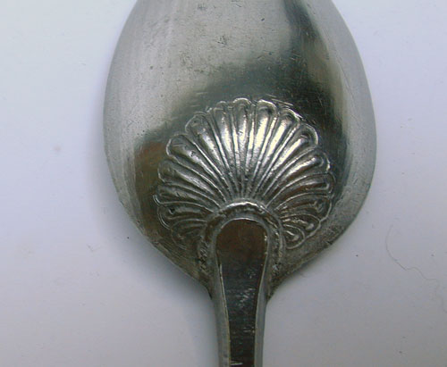 A Pair of Export Pewter Spoons by Thomas & Townsend Compton