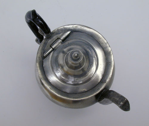 A Miniature Pewter Teapot Attributed to Roswell Gleason