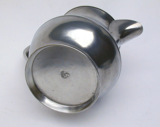 A Two Quart Lidded Pewter Water Pitcher by Boardman