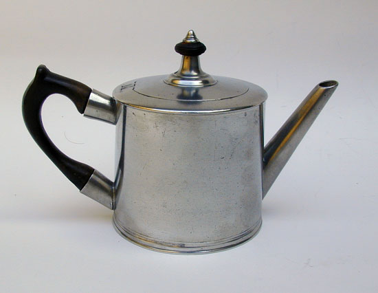 A Drum Form Export Pewter Teapot by Ingram & Hunt