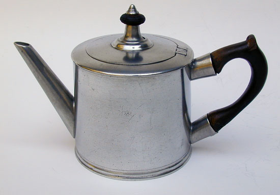 A Drum Form Export Pewter Teapot by Ingram & Hunt