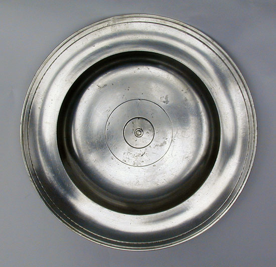 An Unmarked Trask Pewter Communion Plate