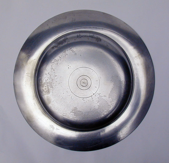 An Unmarked Trask Pewter Communion Plate