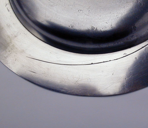 An Unmarked Trask Pewter Communion Plate