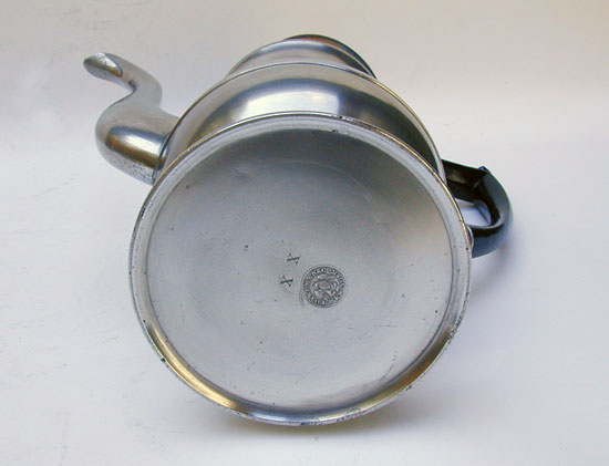 A Near Mint Antique American Pewter Coffeepot by Boardman & Co.