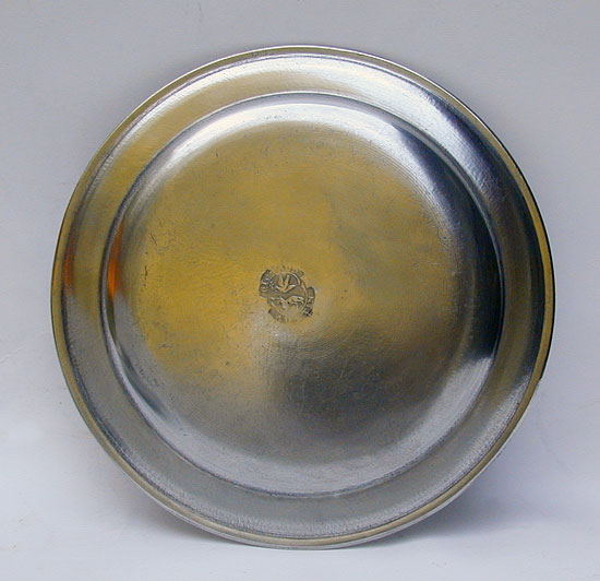 A Super Condition American Pewter Plate by Richard Austin