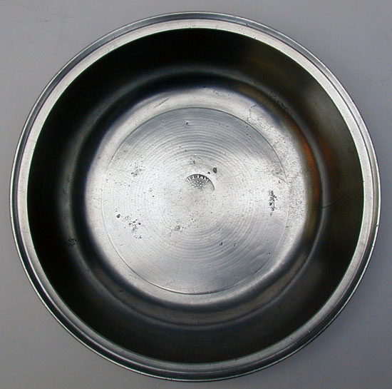 Antique American Pewter Basin by Wm Danforth of Middletown