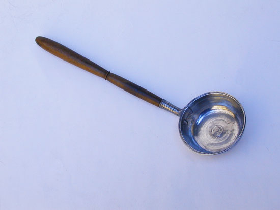 A Scarce Unmarked Pewter Taster Ladle by the Richard Lees