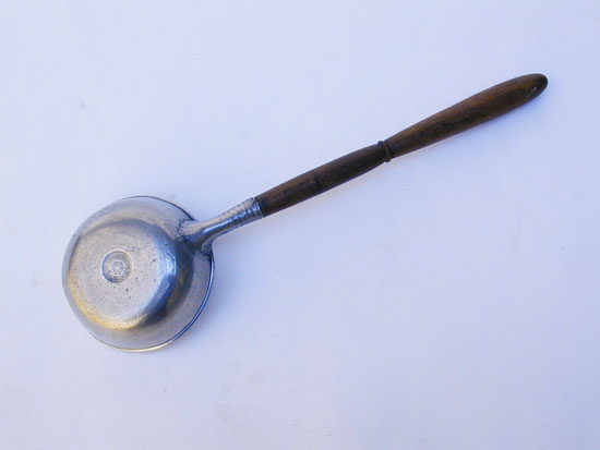 A Scarce Unmarked Pewter Taster Ladle by the Richard Lees