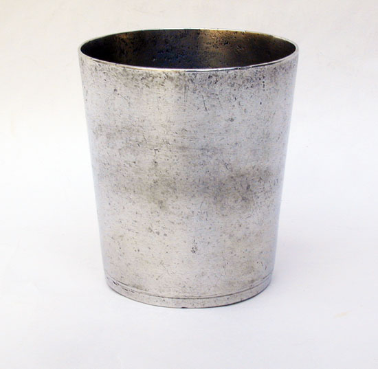 A Short Pewter Beaker by the Boardmans