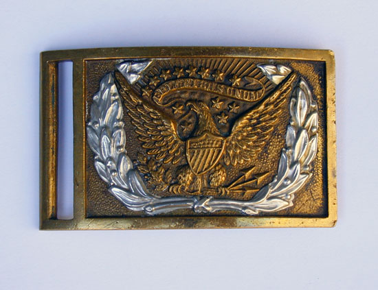 A Pattern 1851 Civil War Eagle Buckle with Three Piece German Silver Wreath