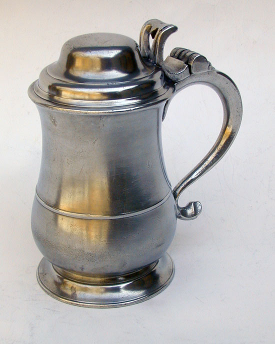 An Export Tulip Form Pewter Tankard by Ash & Hutton