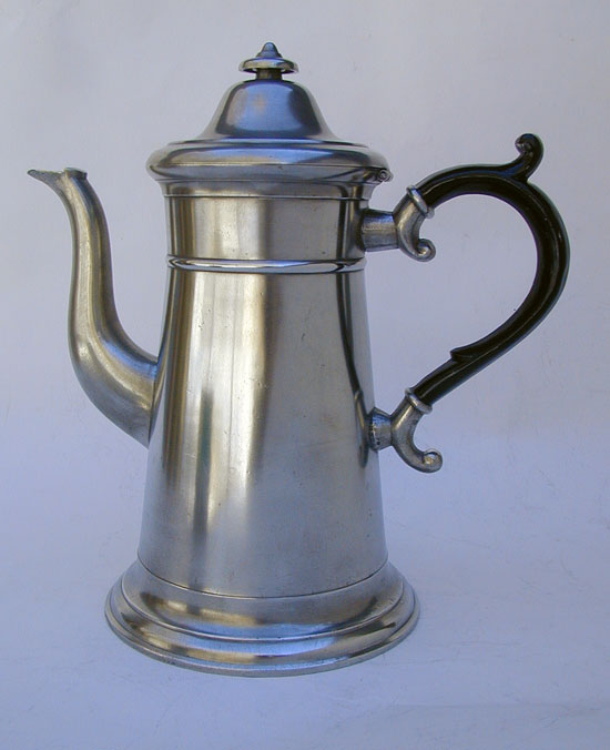A Lighthouse Pewter Coffeepot by I.C. Lewis