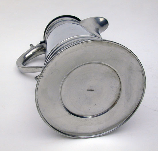 A Tall American Pewter Flagon by Israel Trask