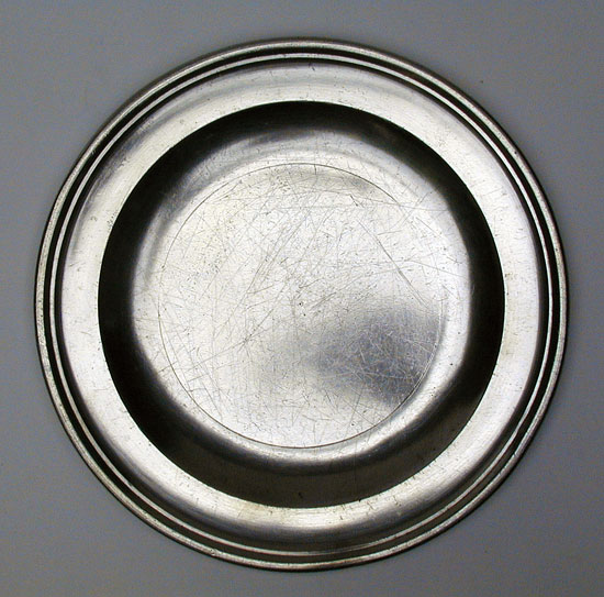 An Export Pewter Plate by Thomas & Townsend Compton