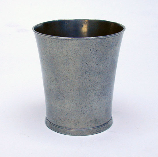 A Scarce Southern Pewter Beaker by Samuel Kilbourn