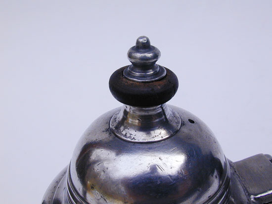 A Wondderful Footed Export Pewter Pear Form Teapot by Samuel Ellis