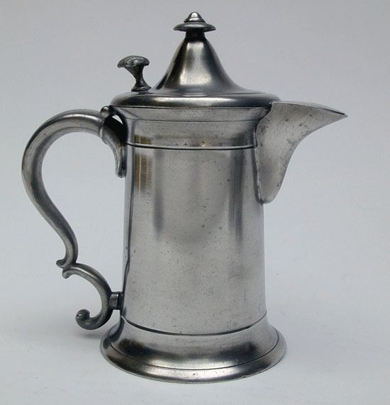 An Unmarked American Mid 19th Century Pewter Syrup