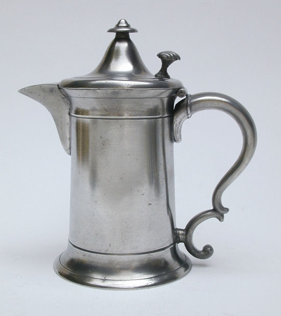 An Unmarked American Mid 19th Century Pewter Syrup