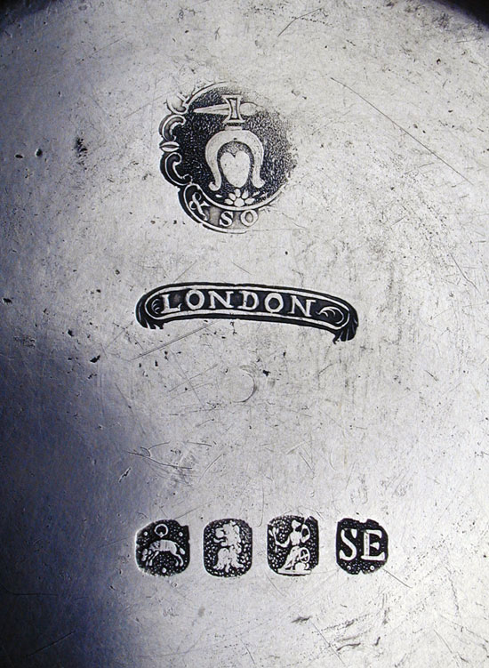 A Set of Four Export Pewter Plates by Fasson and Son