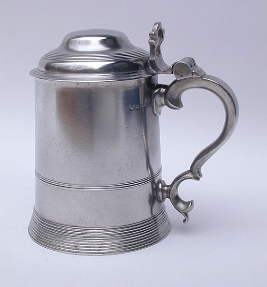 An Export Pewter Pint Tankard by Townsend & Compton