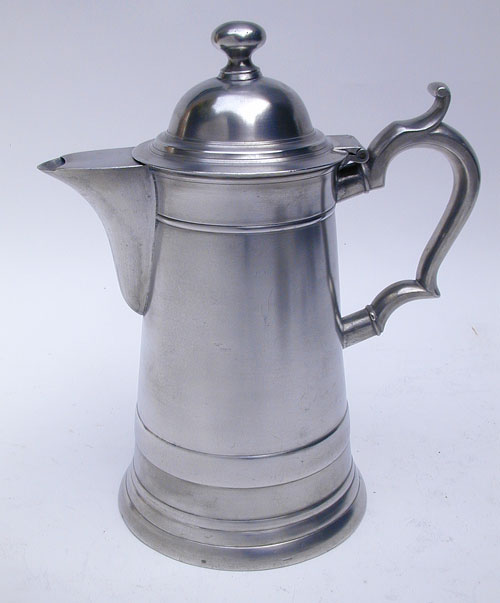 A Pewter Church Flagon by Eben Smith