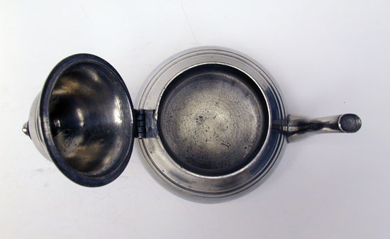 An Export Pear Form Pewter Teapot by John Townsend