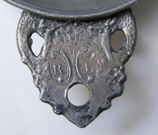 A Fleur dis lis marked Richard Lee Taster Porringer