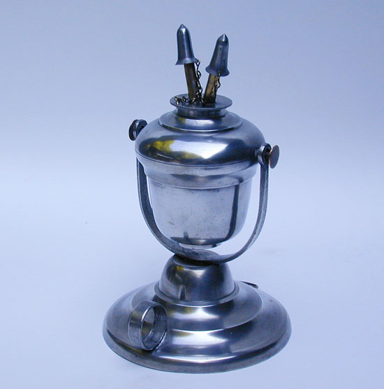 Unmarked American Pewter Swivel Lamp