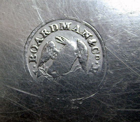 A Small Size American Pewter Plate by Boardman & Co.