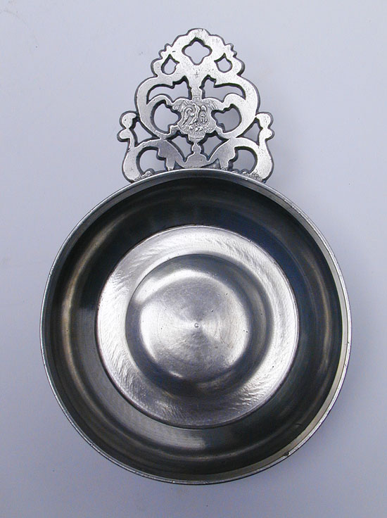 A Flower Handled Porringer by Samuel E. Hamlin