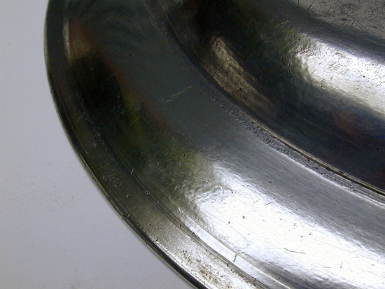 A Scarce Pewter Plate by Stephen Barnes of Middletown