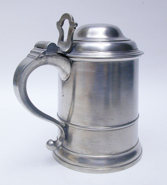 A Taper-Sided Pewter Export Tankard by Bush & Pekins