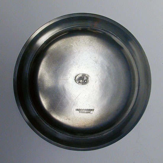 A Very Fine Pewter Plate by Robert Palethorp  Junior, of Philadelphia