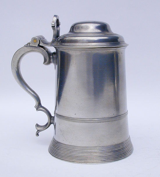 A Quart Export Pewter Tankard by Townsend & Compton