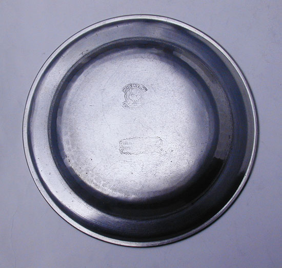 An Export  Pewter Plate by Robert & Thomas Porteous