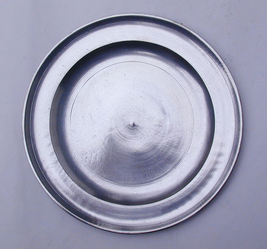 A Near Mint Pewter Plate by Nathaniel Austin