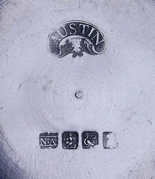 A Near Mint Pewter Plate by Nathaniel Austin