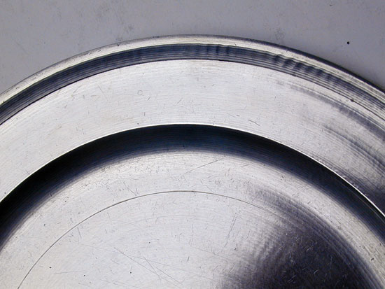 A Near Mint Pewter Plate by Nathaniel Austin