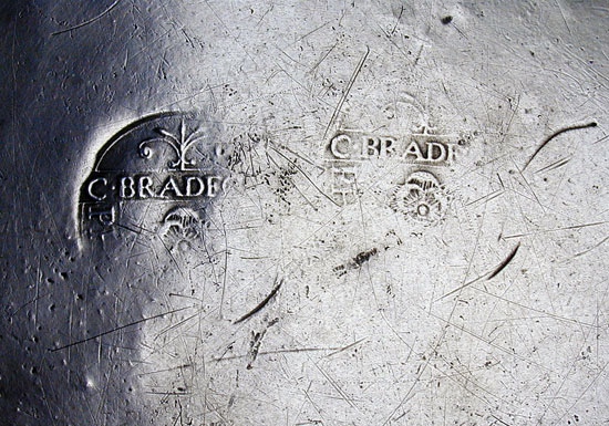 A Scarce Flat-Rim Plate by Cornelius Bradford