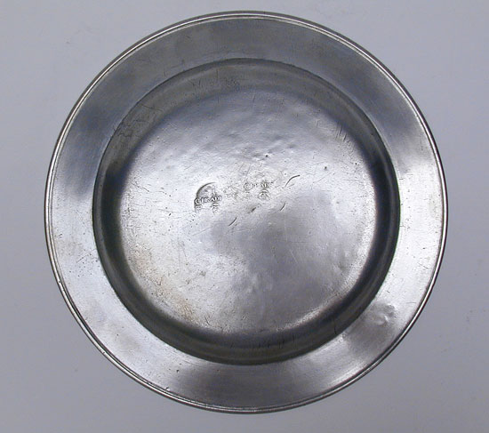 A Scarce Flat-Rim Plate by Cornelius Bradford