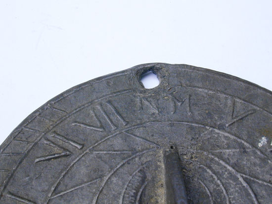 Pewter Sundial Marked NM