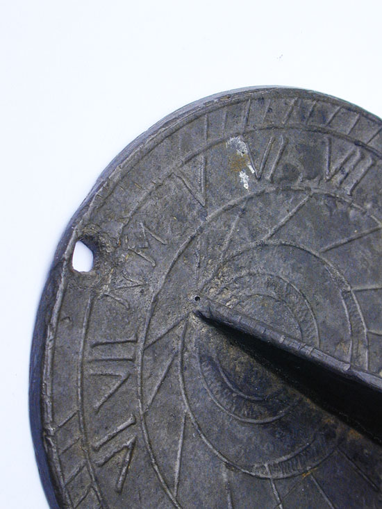Pewter Sundial Marked NM