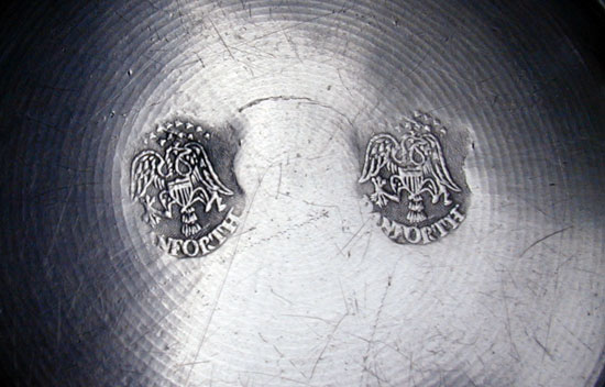A Fine Single Reed Rim Pewter Plate by William Danforth