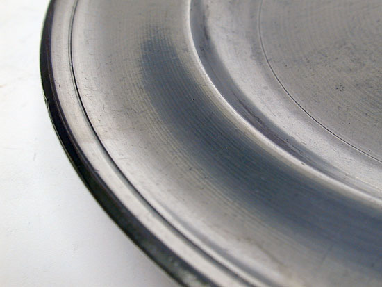 A Fine Single Reed Rim Pewter Plate by William Danforth