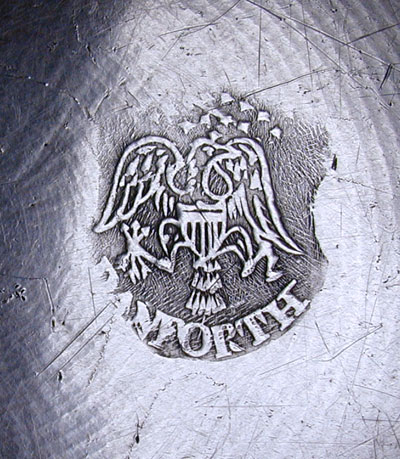 A Fine Single Reed Rim Pewter Plate by William Danforth