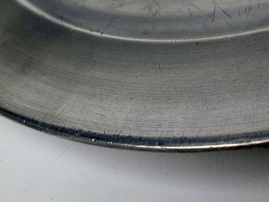 A Pair of Pewter Plates by Robert Palethorp. Jr.