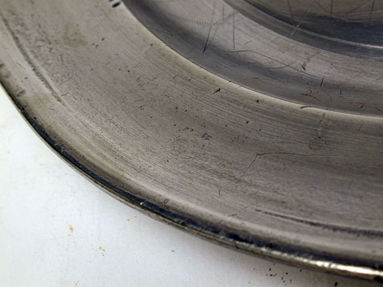 A Pair of Pewter Plates by Robert Palethorp. Jr.