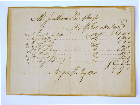 A Sales Receipt from Frederick Bassett